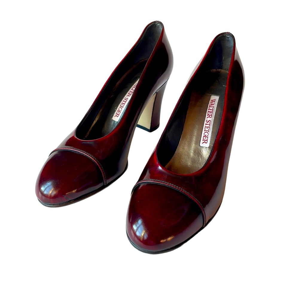 WALTER STEIGER woman’s burgundy heels, 7 1/2, never worn